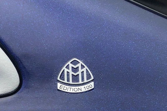 1/18 Almost Real Mercedes-Maybach S680 W223 Z223 Blue Silver 2 Tones 4 Wheels Turn Full Open Diecast 100 Year Anniversary Edition