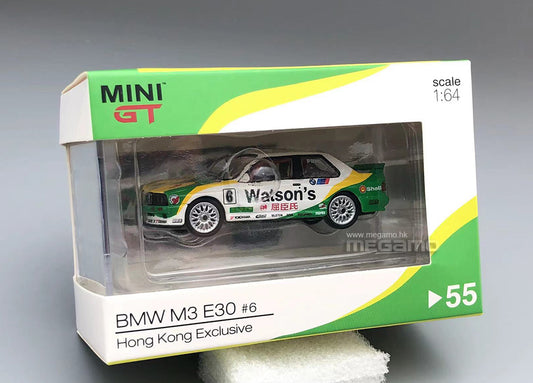 1/64 TSM Mini GT BMW e30 M3 #6 1991 Macau GP Winner Watson's Hong Kong Exclusive
