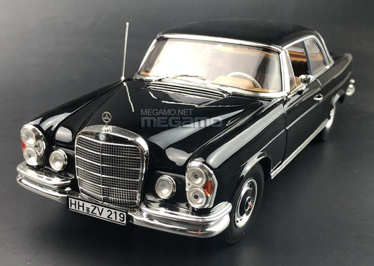 1/18 Norev Mercedes-Benz W111 280 SE Coupe 1969 Black Full Open Diecast