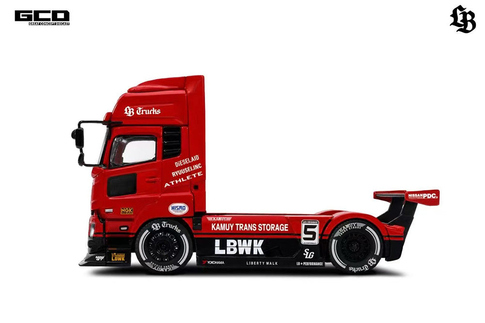 Pre Order 1/64 GCD LB-Trucks UD Quon Head Red Livery JDM Diecast Model