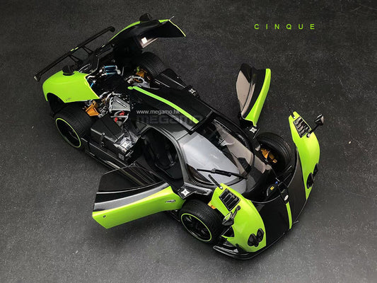 1/18 Almost Real AR+ Pagani Zonda Cinque Coupe 2009 White Diecast Full Open