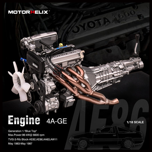 1/18 MH Motorhelix JDM Engine Toyota 4A-GE AE86 Free Shipping