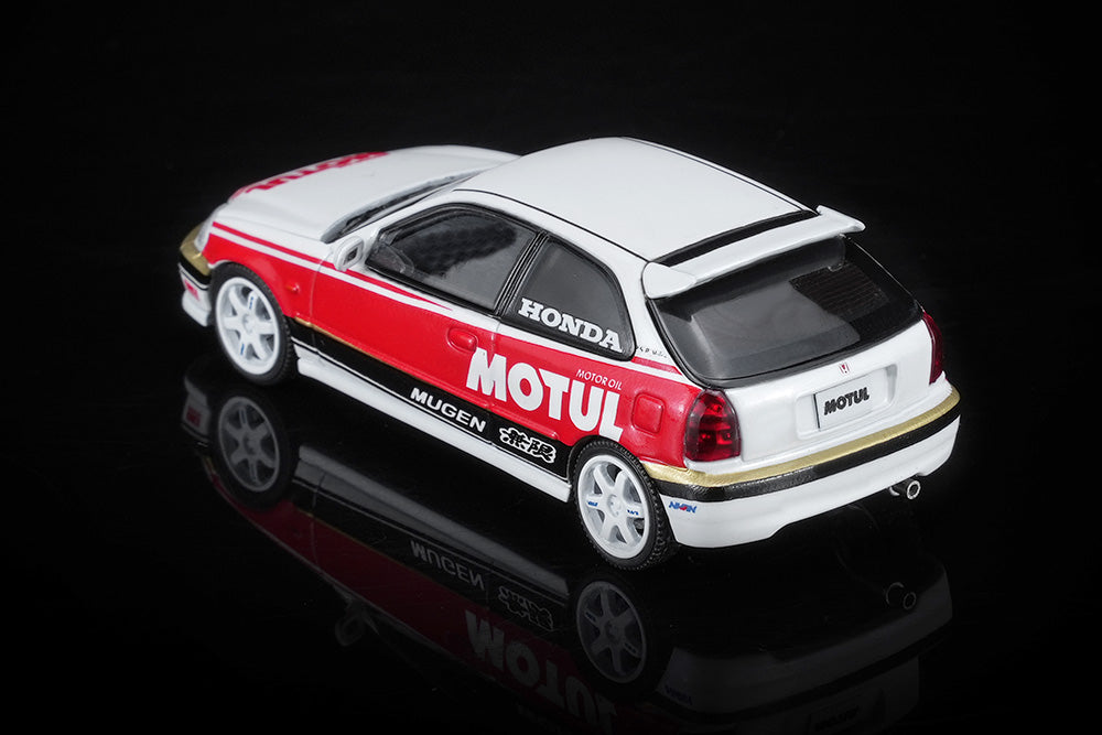 Pre Order 1/64 Motorhelix Honda Civic Type R EK9 Customized Motul Livery Openable Engine Cover Diecast Model