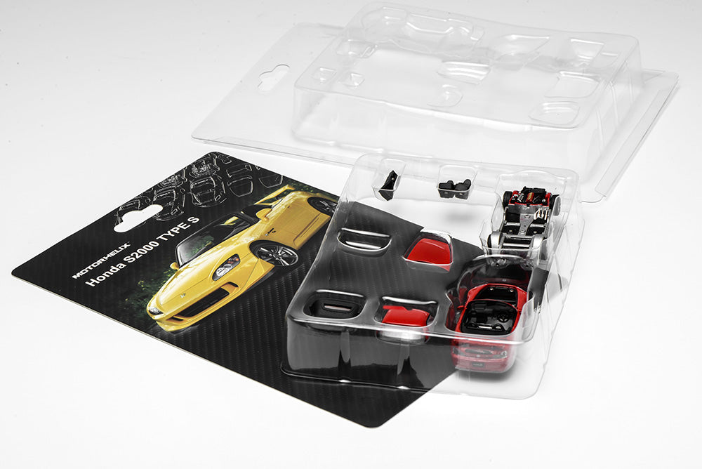 1/64 Motorhelix Honda S2000 AP2 Type-S Magnet Assembly Diecast Model Red Grey