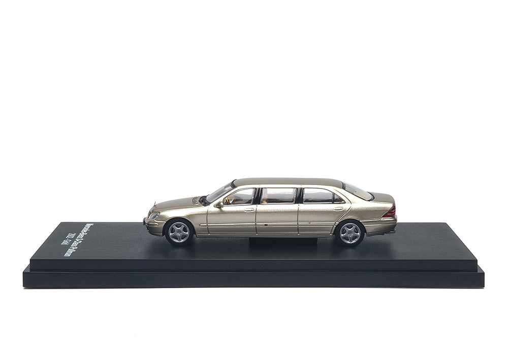 1/64 Almost Real AR Box Mercedes-Benz S-Class W220 Pullman 2002 Gold Diecast Model