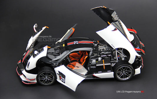 1/18 LCD Pagani Huayra Roadster BC Silver White Diecast Full Openings