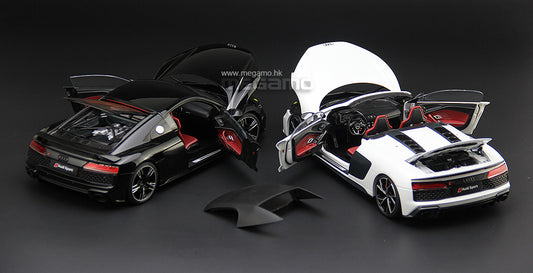 1/18 Kengfai AUDI R8 Spyder Coupe 2021 White Silver Nardo Grey Blue Black Diecast Full Open