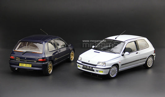 1/18 Norev Renault Clio Williams 1993 Blue 16s White 1991 Diecast Full Open