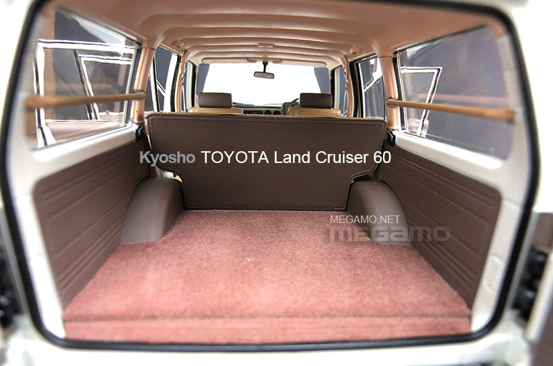 1:18 Kyosho Toyota Land Cruiser 60 LC60 Pickup Truck RHD Red Beige White Blue Diecast Full Open Model