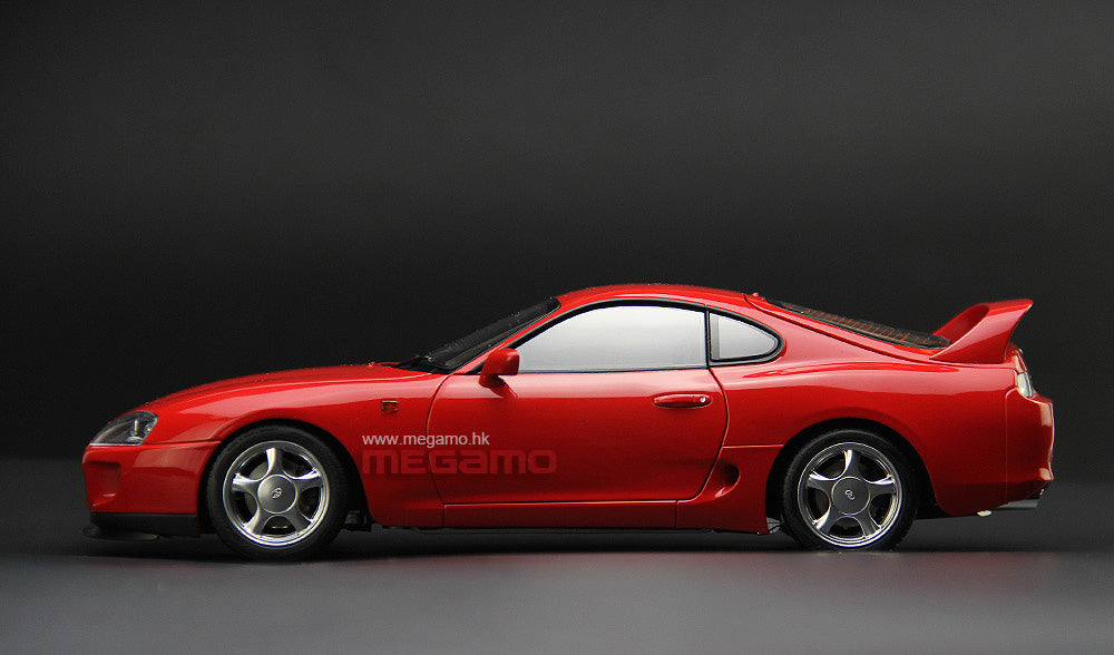1/18 LCD Toyota Supra A80 Red White Silver with Lift Diecast Full Open
