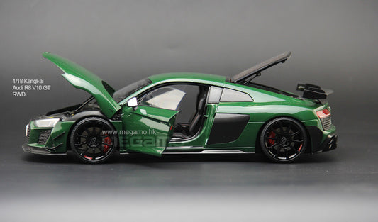 1/18 Kengfai AUDI R8 GT Matte Suzuka Grey Red Green Diecast Full Open