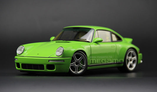 1/18 Almost Real RUF SCR CRT Porsche 911 Mexico Birch Green Diecast Full Open