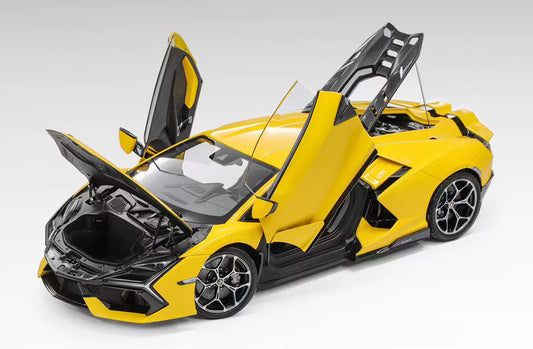 1/18 LCD Lamborghini Revuelto Orange Yellow White Diecast Full Open