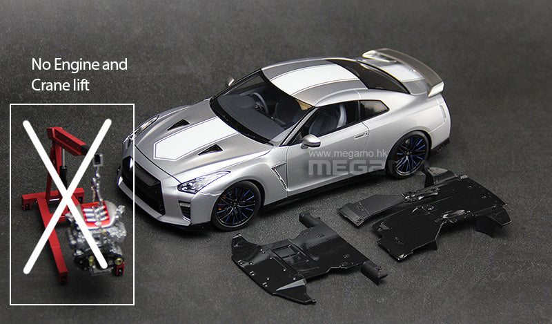 1/18 Motorhelix Nissan Skyline GT-R R35 50th Anniversary Diecast Full Open with Engine Model