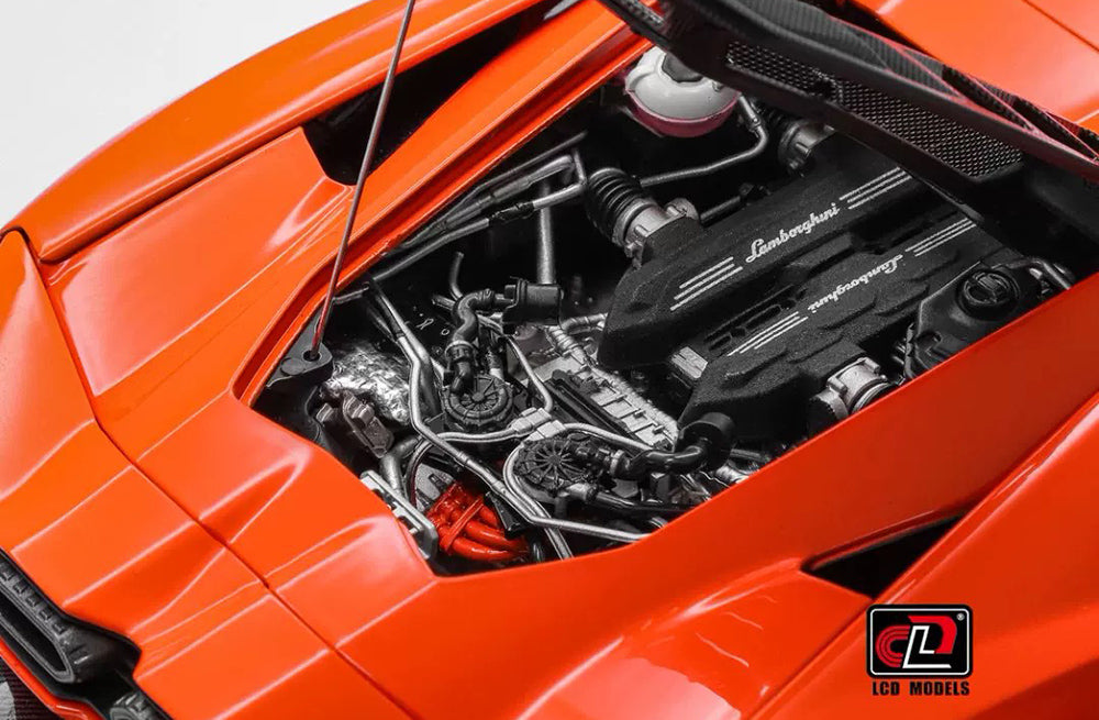 Pre Order 1/18 LCD Lamborghini Revuelto Orange Yellow White Diecast Full Open