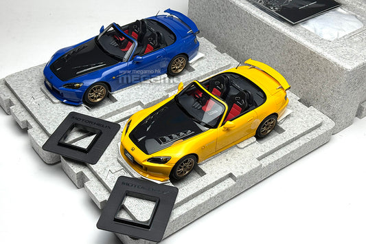 1/18 Motorhelix Honda S2000 Type-S AP2 MUGEN Blue Yellow JDM Diecast Full Open Ltd 399