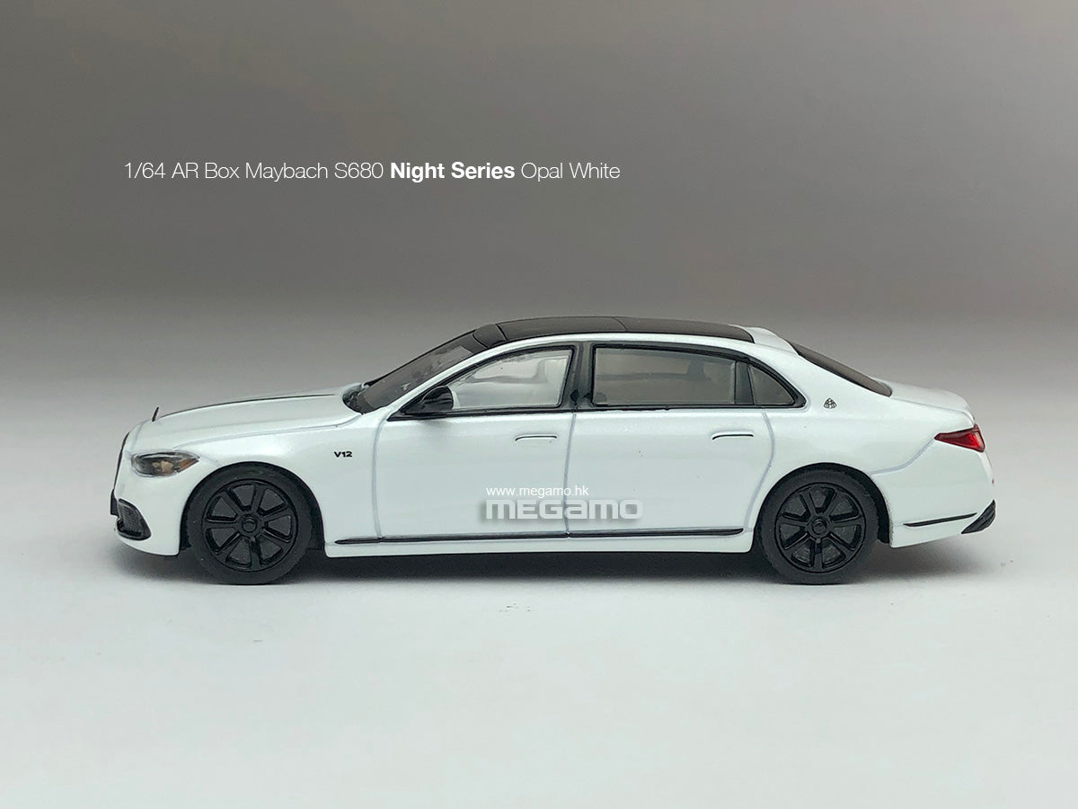 1/64 Almost Real AR Box Maybach S680 2023 Night Series Gloss Opalith White Diecast Model