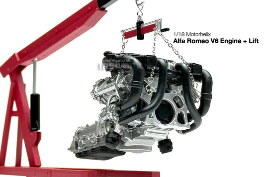 1/18 Motorhelix Alfa Romeo Giulia GTA Engine Model + Crane Lift
