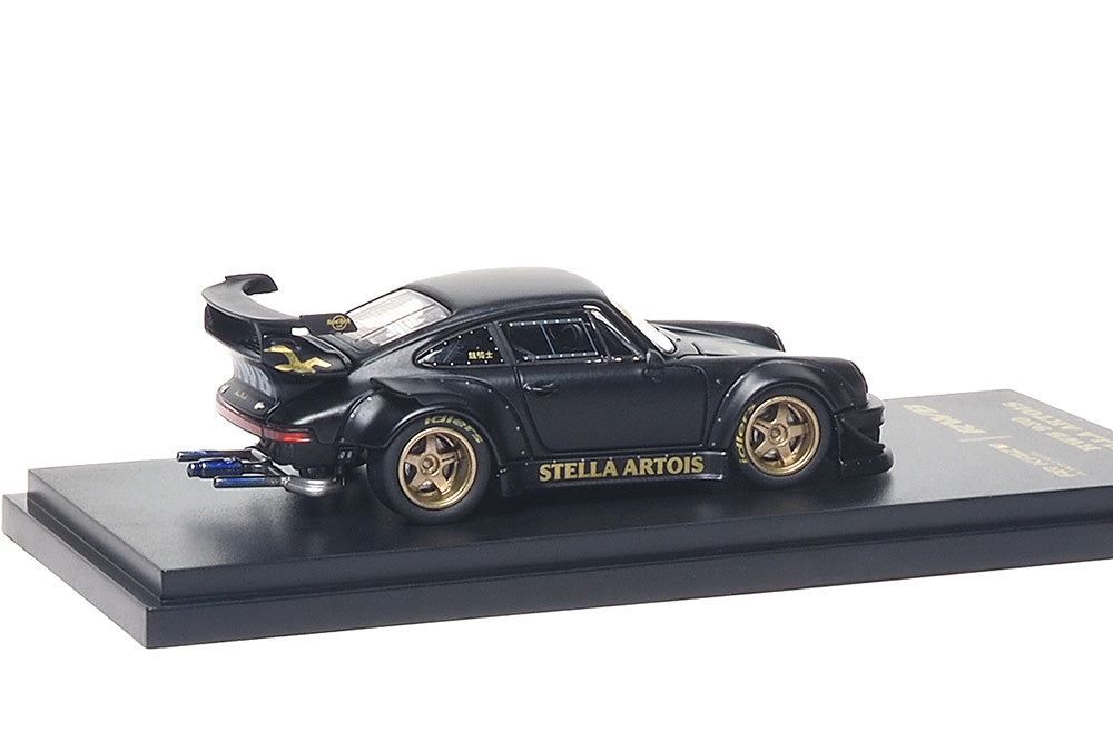 1/64 Almost Real AR KAIZO RWB 930 Stella Artois Matte Black Porsche 911 Diecast Openable