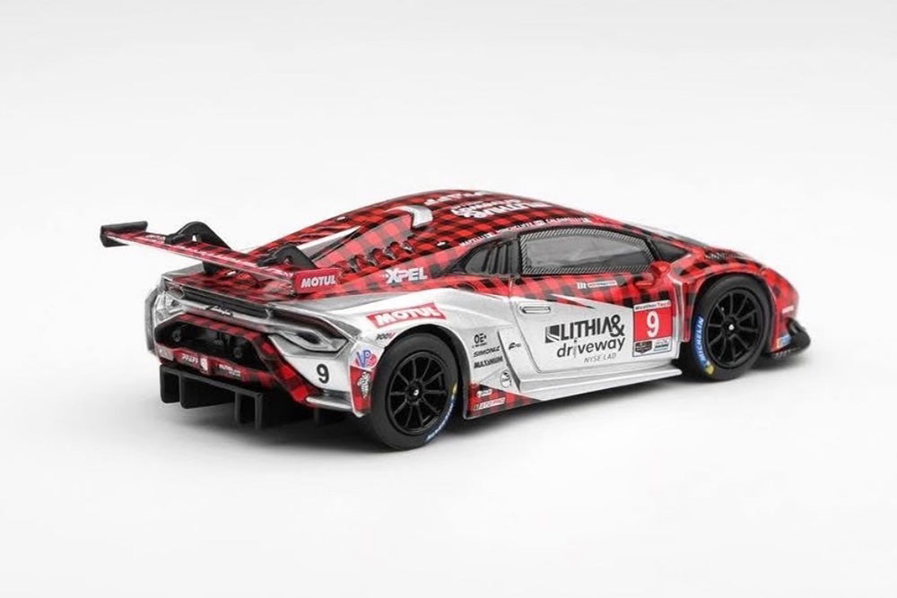 Pre Order 1/64 Mini GT 1327 Lamborghini Huracan GT3 EVO2 #9 Red Check