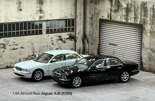1/64 Almost Real AR Box Jaguar XJ6 (X350) Black White Diecast Model