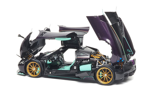 1/18 Almost Real AR+ Pagani Huayra Dinastia Yazi 2016 Purple Carbon Diecast Full Open