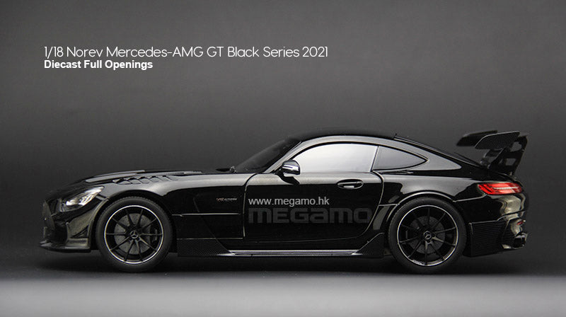 1:18 Norev Mercedes-AMG GT C190 2021 Black Series Blue Big Wing Diecast Full Openings