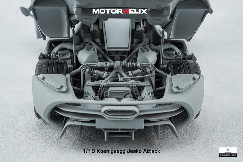 In Progress 1/18 Motorhelix Koenigsegg Jesko Attack Fully Open