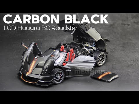 1/18 LCD Pagani Huayra Roadster BC Carbon Black Diecast Full