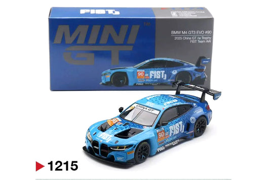 Pre Order 1/64 Mini GT 1215 BMW G82 M4 GT3 EVO #90 2025 China GT Winner FIST Team
