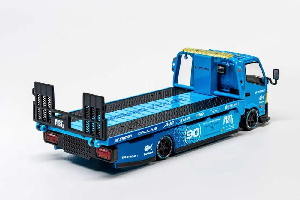 Pre Order 1/64 GCD FIST TEAM LB-TRUCKS Mitsubishi Fuso Super Great Transport x Hino300 Drop-Bed Carrier Diecast Model