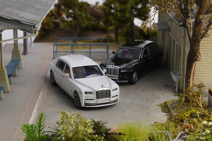Pre Order 1/64 King Model Rolls Royce Phantom 8 Black White Diecast Model