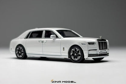 Pre Order 1/64 King Model Rolls Royce Phantom 8 Black White Diecast Model