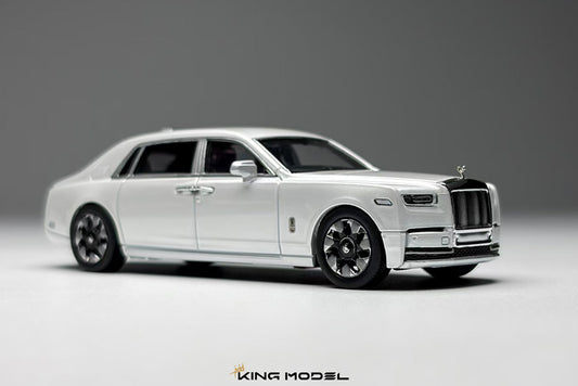Pre Order 1/64 King Model Rolls Royce Phantom 8 Black White Diecast Model