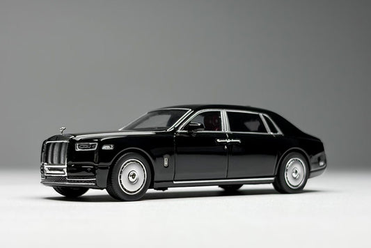 Pre Order 1/64 King Model Rolls Royce Phantom 8 Black White Diecast Model