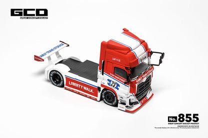 Pre Order 1/64 GCD LB-Trucks UD Quon Head Red/White Livery JDM Diecast Model