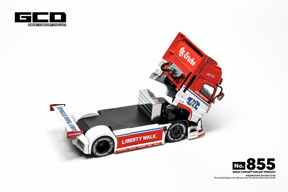 Pre Order 1/64 GCD LB-Trucks UD Quon Head Red/White Livery JDM Diecast Model