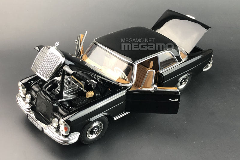 1/18 Norev Mercedes-Benz W111 280 SE Coupe 1969 Black Full Open Diecast