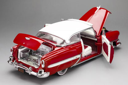 1/18 Sun Star 1954 Chevrolet Bel Air Lowrider Blue Red Full Open Diecast Model