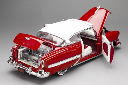 1/18 Sun Star 1954 Chevrolet Bel Air Lowrider Blue Red Full Open Diecast Model