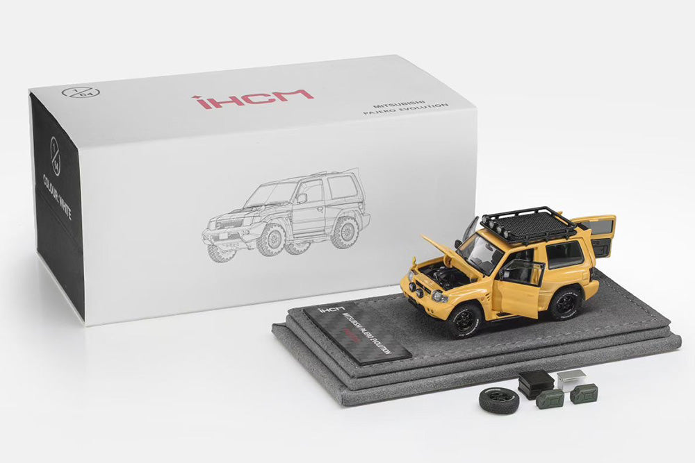 1/64 iHCM Mitsubishi PAJERO EVO V55 White Blue Red Yellow Full Open Diecast Model