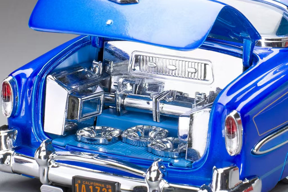 1/18 Sun Star 1954 Chevrolet Bel Air Lowrider Blue Red Full Open Diecast Model