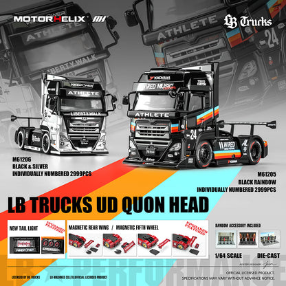 Pre Order 1/64 Motorhelix Liberty Walk LB Trucks ISUZU UD QUON Head Diecast Model