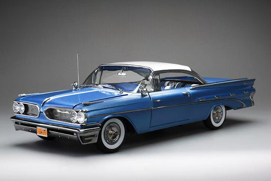 1/18 Sun Star 1959 Pontiac Bonneville Hard Top Blue Black Full Open Diecast Model