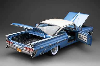 1/18 Sun Star 1959 Pontiac Bonneville Hard Top Blue Black Full Open Diecast Model
