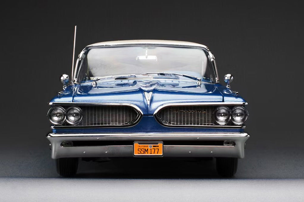 1/18 Sun Star 1959 Pontiac Bonneville Hard Top Blue Black Full Open Diecast Model