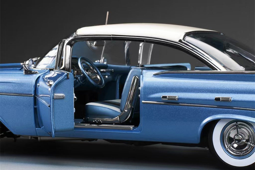 1/18 Sun Star 1959 Pontiac Bonneville Hard Top Blue Black Full Open Diecast Model