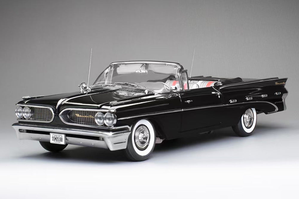 1/18 Sun Star 1959 Pontiac Bonneville Hard Top Blue Black Full Open Diecast Model