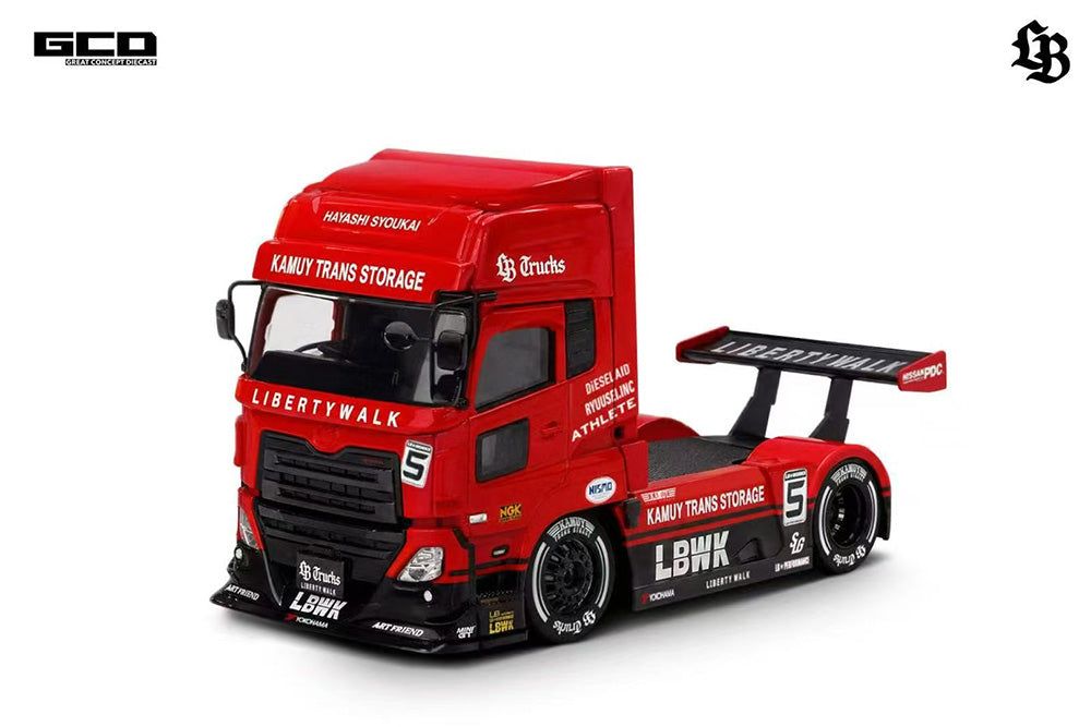 Pre Order 1/64 GCD LB-Trucks UD Quon Head Red Livery JDM Diecast Model