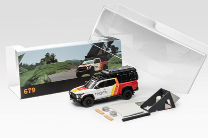 1/64 GCD Toyota Tundra Camping Set Black White Diecast Model